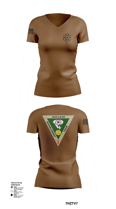 NDT-1 33736665 Women's Short Sleeve V-neck Shirt - 102