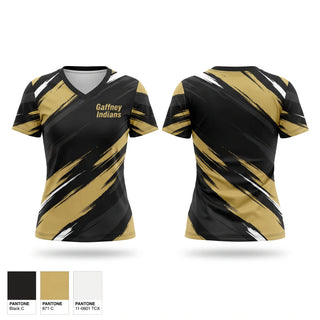 Womens Short Sleeve Vneck Shirt, Gaffney Indians, Golf, Teamtime, Team time, sublimation, custom sports apparel, team uniforms, spirit wear, spiritwear, sports uniforms, custom shirts, team store, custom team store, fundraiser sports, apparel fundraiser