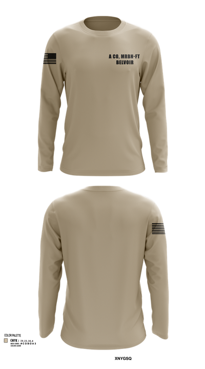 A CO, MRBN-FT BELVOIR 20432898 Long Sleeve Performance Shirt 102