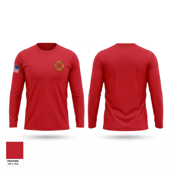 Long Sleeve Performance Shirt, Strawn VFD, Fire Department, Teamtime, Team time, sublimation, custom sports apparel, team uniforms, spirit wear, spiritwear, sports uniforms, custom shirts, team store, custom team store, fundraiser sports, apparel fundraiser