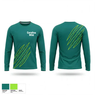 Long Sleeve Performance Shirt, Carolina Wild, Softball, Teamtime, Team time, sublimation, custom sports apparel, team uniforms, spirit wear, spiritwear, sports uniforms, custom shirts, team store, custom team store, fundraiser sports, apparel fundraiser