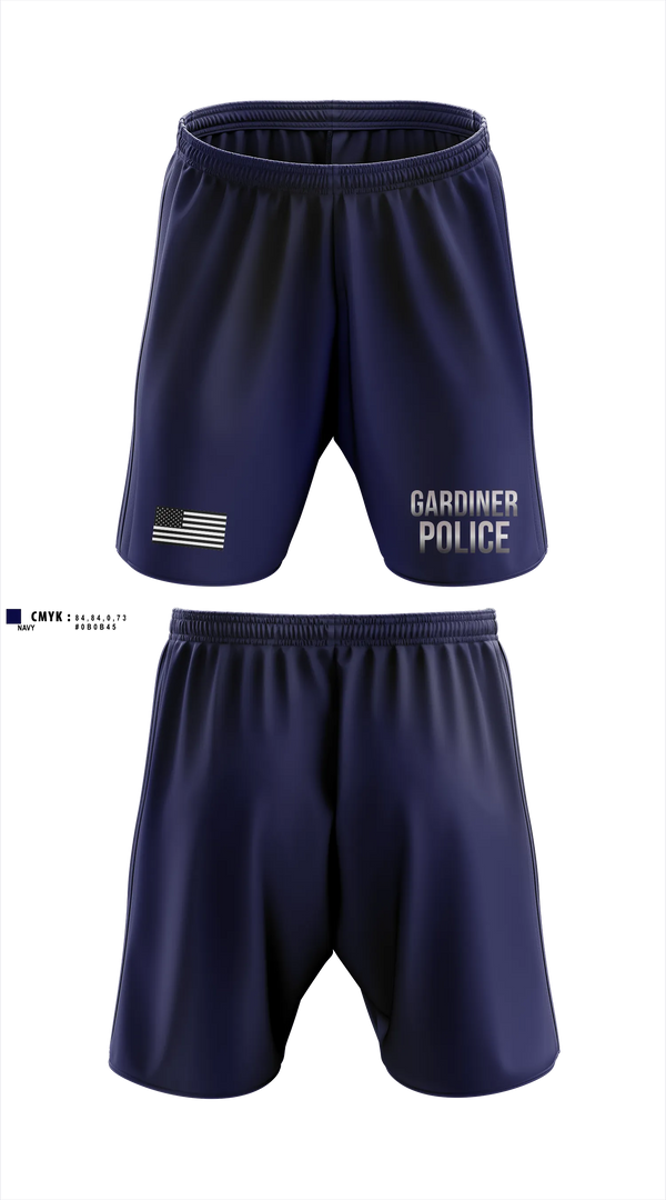 Athletic Shorts With Pockets, Gardiner Police, Police, Teamtime, Team time, sublimation, custom sports apparel, team uniforms, spirit wear, spiritwear, sports uniforms, custom shirts, team store, custom team store, fundraiser sports, apparel fundraiser