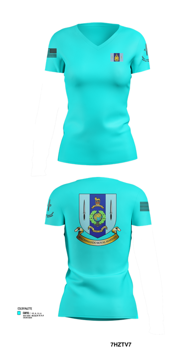 40 Royal marine commando 16460352 Women's Short Sleeve V-neck Shirt - 101