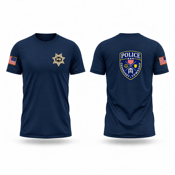 Cranberry Township Police Old School Cotton Feel Shirt - 1
