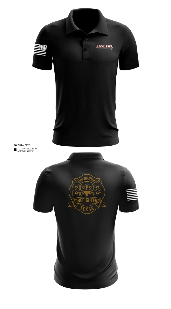 Short Sleeve Performance Polo, Local 2922, Fire Department, Teamtime, Team time, sublimation, custom sports apparel, team uniforms, spirit wear, spiritwear, sports uniforms, custom shirts, team store, custom team store, fundraiser sports, apparel fundraiser