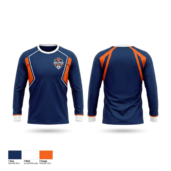 Long Sleeve Performance Shirt, Delmar, Men's Soccer, Teamtime, Team time, sublimation, custom sports apparel, team uniforms, spirit wear, spiritwear, sports uniforms, custom shirts, team store, custom team store, fundraiser sports, apparel fundraiser