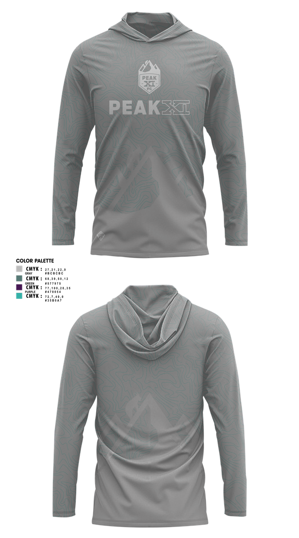 Long Sleeve Performance Shirt with hood, Kick 2 Build Soccer ClubTeam Fishman, Men's Soccer, Teamtime, Team time, sublimation, custom sports apparel, team uniforms, spirit wear, spiritwear, sports uniforms, custom shirts, team store, custom team store, fundraiser sports, apparel fundraiser