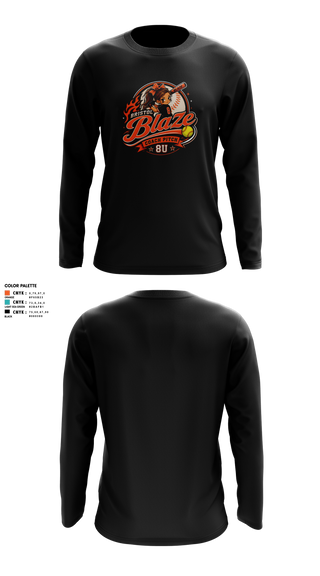 Long Sleeve Performance Shirt, Blaze, Softball, Teamtime, Team time, sublimation, custom sports apparel, team uniforms, spirit wear, spiritwear, sports uniforms, custom shirts, team store, custom team store, fundraiser sports, apparel fundraiser
