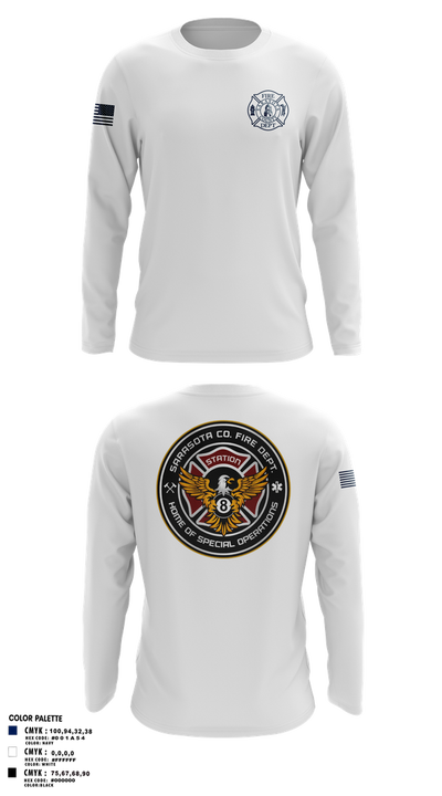 Sarasota County Fire Department 14494390 Long Sleeve Performance Shirt 13