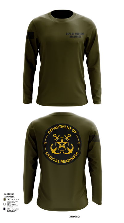 DEPT OF MEDICAL READINESS 60884043 Long Sleeve Performance Shirt 13
