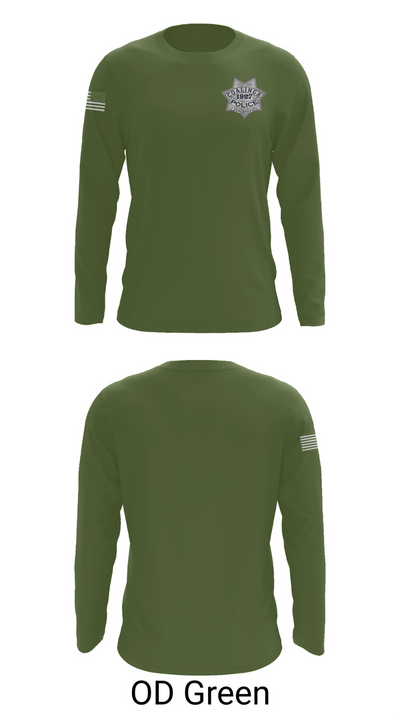 Coalinga Police Department Long Sleeve Performance Shirt 44
