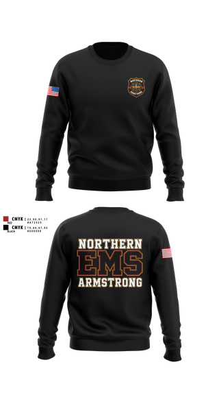 Crew Neck Sweatshirt, Northern Armstrong EMS, EMS/EMT, Teamtime, Team time, sublimation, custom sports apparel, team uniforms, spirit wear, spiritwear, sports uniforms, custom shirts, team store, custom team store, fundraiser sports, apparel fundraiser