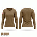 263rd QM Women's Long Sleeve V-neck Shirt - 1