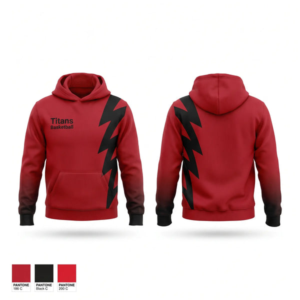 Hoodie, Titans Basketball, Men's Basketball, Teamtime, Team time, sublimation, custom sports apparel, team uniforms, spirit wear, spiritwear, sports uniforms, custom shirts, team store, custom team store, fundraiser sports, apparel fundraiser
