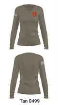 India CO 94104145 Women's Long Sleeve V-neck Shirt - 11