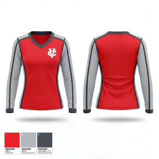 Womens Long Sleeve Vneck Shirt, Coosa Valley Academy, Softball, Teamtime, Team time, sublimation, custom sports apparel, team uniforms, spirit wear, spiritwear, sports uniforms, custom shirts, team store, custom team store, fundraiser sports, apparel fundraiser
