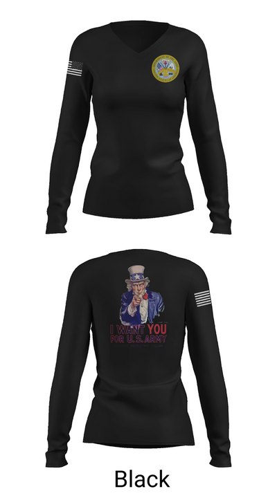 US Army I Want You 76454793 Women's Long Sleeve V-neck Shirt - 37
