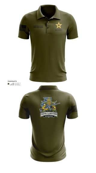 Short Sleeve Performance Polo, Central Illinois Company, Army, Teamtime, Team time, sublimation, custom sports apparel, team uniforms, spirit wear, spiritwear, sports uniforms, custom shirts, team store, custom team store, fundraiser sports, apparel fundraiser