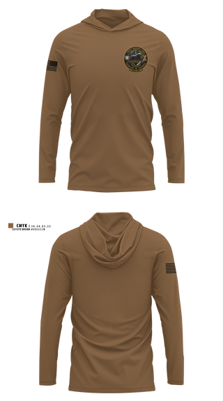 Long Sleeve Performance Shirt with hood, 143d ESC, Army, Teamtime, Team time, sublimation, custom sports apparel, team uniforms, spirit wear, spiritwear, sports uniforms, custom shirts, team store, custom team store, fundraiser sports, apparel fundraiser