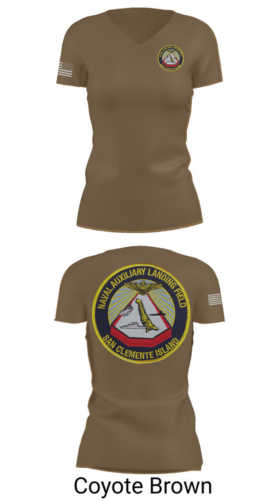 NAVAL AUXILIARY LANDING FIELD SAN CLEMENTE ISLAND 84948296 Women's Short Sleeve V-neck Shirt - 8