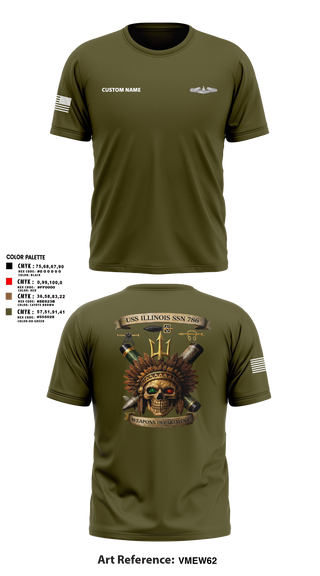 Short Sleeve Performance Shirt, USS Illinois (SSN 786), , Teamtime, Team time, sublimation, custom sports apparel, team uniforms, spirit wear, spiritwear, sports uniforms, custom shirts, team store, custom team store, fundraiser sports, apparel fundraiser
