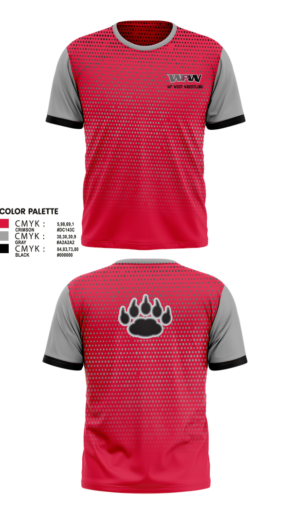 Short Sleeve Performance Shirt, WF WEST WRESTLING, Wrestling, Teamtime, Team time, sublimation, custom sports apparel, team uniforms, spirit wear, spiritwear, sports uniforms, custom shirts, team store, custom team store, fundraiser sports, apparel fundraiser