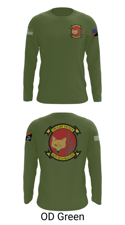 Headquarters & Headquarters Squadron 11394515 Long Sleeve Performance Shirt 46
