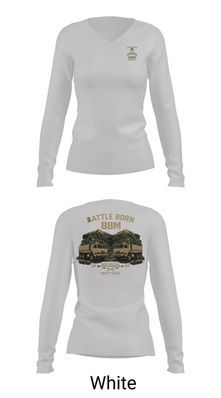Womens Long Sleeve Vneck Shirt, 1859th LMTC, National Guard, Teamtime, Team time, sublimation, custom sports apparel, team uniforms, spirit wear, spiritwear, sports uniforms, custom shirts, team store, custom team store, fundraiser sports, apparel fundraiser