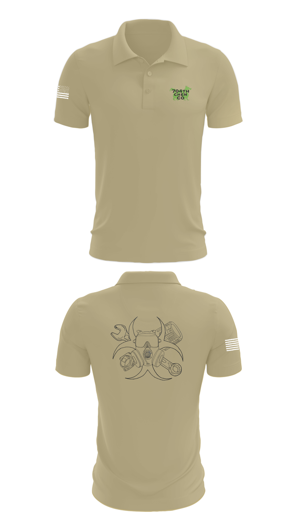 Short Sleeve Performance Polo, 704th Chem Co, , Teamtime, Team time, sublimation, custom sports apparel, team uniforms, spirit wear, spiritwear, sports uniforms, custom shirts, team store, custom team store, fundraiser sports, apparel fundraiser