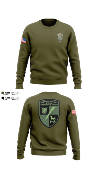 Crew Neck Sweatshirt, Village of Newark police department, Police, Teamtime, Team time, sublimation, custom sports apparel, team uniforms, spirit wear, spiritwear, sports uniforms, custom shirts, team store, custom team store, fundraiser sports, apparel fundraiser
