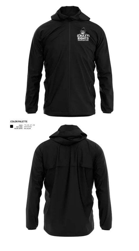 Windbreaker, Crazy Eights Grappling Club, Wrestling, Teamtime, Team time, sublimation, custom sports apparel, team uniforms, spirit wear, spiritwear, sports uniforms, custom shirts, team store, custom team store, fundraiser sports, apparel fundraiser