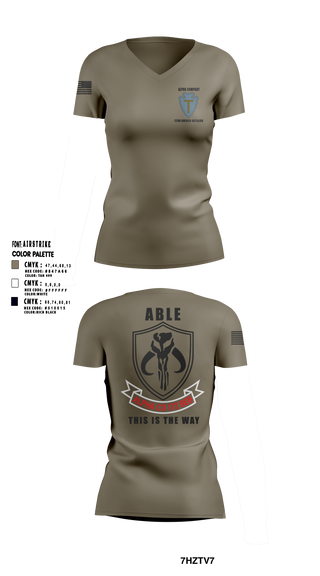 Womens Short Sleeve Vneck Shirt, A Co 172 BEB, National Guard, Teamtime, Team time, sublimation, custom sports apparel, team uniforms, spirit wear, spiritwear, sports uniforms, custom shirts, team store, custom team store, fundraiser sports, apparel fundraiser