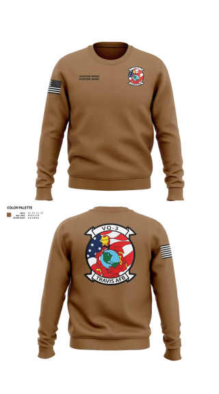 Crew Neck Sweatshirt, VQ3 Det Travis, , Teamtime, Team time, sublimation, custom sports apparel, team uniforms, spirit wear, spiritwear, sports uniforms, custom shirts, team store, custom team store, fundraiser sports, apparel fundraiser