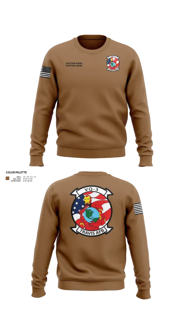 Crew Neck Sweatshirt, VQ3 Det Travis, , Teamtime, Team time, sublimation, custom sports apparel, team uniforms, spirit wear, spiritwear, sports uniforms, custom shirts, team store, custom team store, fundraiser sports, apparel fundraiser