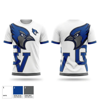 Soft Poly Tee Cotton Like Feel, Conemaugh Valley Bluejays, , Teamtime, Team time, sublimation, custom sports apparel, team uniforms, spirit wear, spiritwear, sports uniforms, custom shirts, team store, custom team store, fundraiser sports, apparel fundraiser