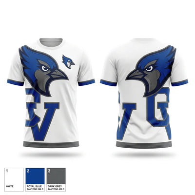 Conemaugh Valley Bluejays Soft Poly Tee Cotton Like Feel - 1