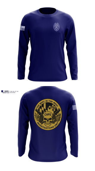 Long Sleeve Performance Shirt, Capitol Heights Police Dept., Police, Teamtime, Team time, sublimation, custom sports apparel, team uniforms, spirit wear, spiritwear, sports uniforms, custom shirts, team store, custom team store, fundraiser sports, apparel fundraiser