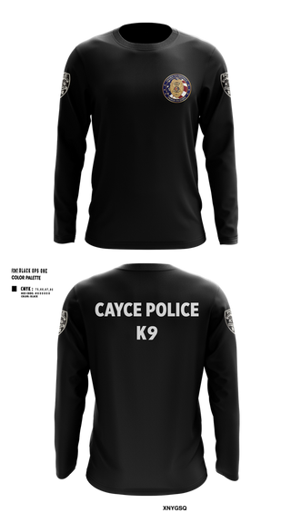 Long Sleeve Performance Shirt, Cayce Police K9, , Teamtime, Team time, sublimation, custom sports apparel, team uniforms, spirit wear, spiritwear, sports uniforms, custom shirts, team store, custom team store, fundraiser sports, apparel fundraiser