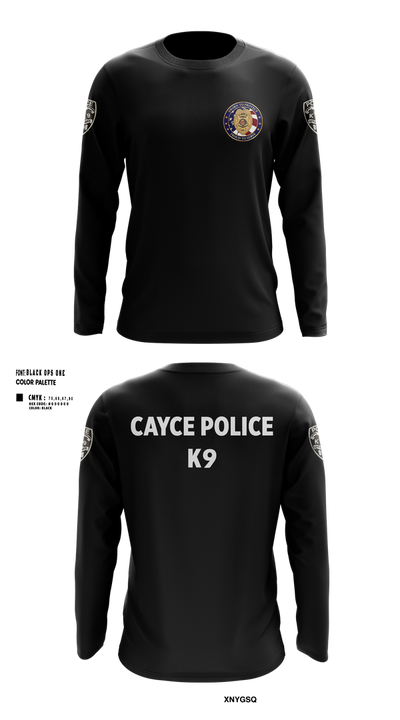 Cayce Police K9 35627395 Long Sleeve Performance Shirt 101