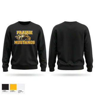 Crew Neck Sweatshirt, Prairie Mustangs, Men's Basketball, Teamtime, Team time, sublimation, custom sports apparel, team uniforms, spirit wear, spiritwear, sports uniforms, custom shirts, team store, custom team store, fundraiser sports, apparel fundraiser