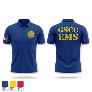 Short Sleeve Performance Polo, Golden Strip Career Center, EMS/EMT, Teamtime, Team time, sublimation, custom sports apparel, team uniforms, spirit wear, spiritwear, sports uniforms, custom shirts, team store, custom team store, fundraiser sports, apparel fundraiser