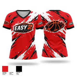 Womens Short Sleeve Vneck Shirt, Rebels, Men's Basketball, Teamtime, Team time, sublimation, custom sports apparel, team uniforms, spirit wear, spiritwear, sports uniforms, custom shirts, team store, custom team store, fundraiser sports, apparel fundraiser