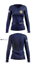 California Highway Patrol 9660129 Women's Long Sleeve V-neck Shirt - 2