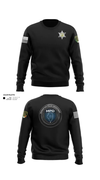 Crew Neck Sweatshirt, Manhattan Police Department, Police, Teamtime, Team time, sublimation, custom sports apparel, team uniforms, spirit wear, spiritwear, sports uniforms, custom shirts, team store, custom team store, fundraiser sports, apparel fundraiser