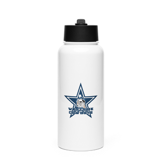 Westside Cowboys Football and Cheer 52489212 Stainless Steel Water Bottle with a Straw Lid