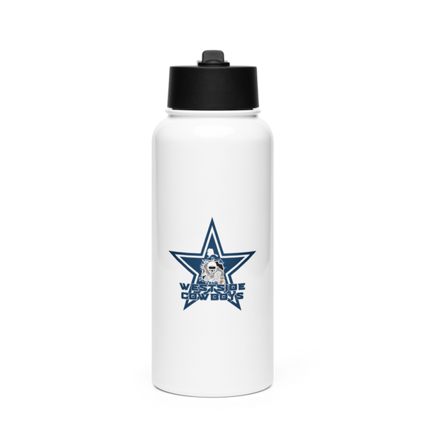 Westside Cowboys Football and Cheer 52489212 Stainless Steel Water Bottle with a Straw Lid