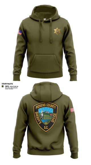 Hoodie, Pickens County Sheriff’s Office, Police, Teamtime, Team time, sublimation, custom sports apparel, team uniforms, spirit wear, spiritwear, sports uniforms, custom shirts, team store, custom team store, fundraiser sports, apparel fundraiser
