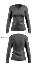 Wilkes County EMS Women's Long Sleeve V-neck Shirt - 3