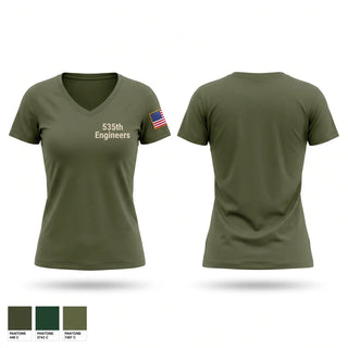 Womens Short Sleeve Vneck Shirt, 535th Engineers, Army, Teamtime, Team time, sublimation, custom sports apparel, team uniforms, spirit wear, spiritwear, sports uniforms, custom shirts, team store, custom team store, fundraiser sports, apparel fundraiser