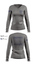 Greenwich Fire Local 1042 Women's Long Sleeve V-neck Shirt - 6